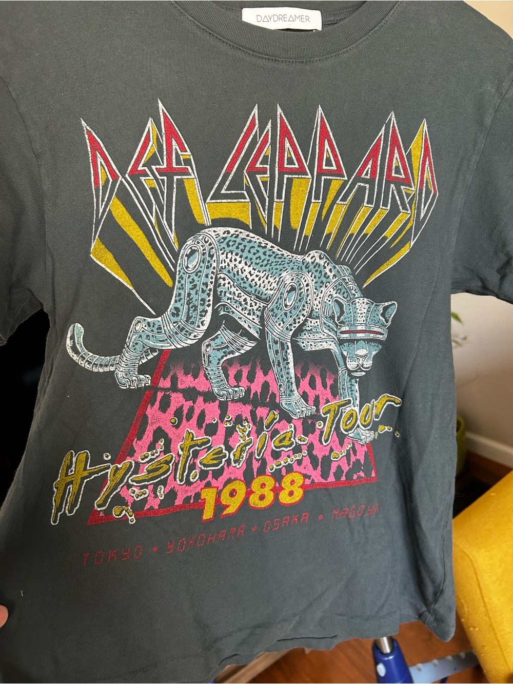 Daydreamer Def Leppard Graphic Tee — Black with Multicolor Print - Picture 2 of 5